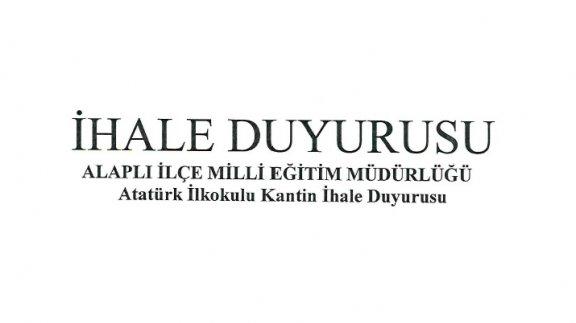 Atatürk İlkokulu Kantin İhale Duyurusu
