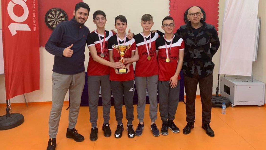 Kılçak Ortaokulumuzdan Yıldız Erkekler Dart Turnuvasında Derece
